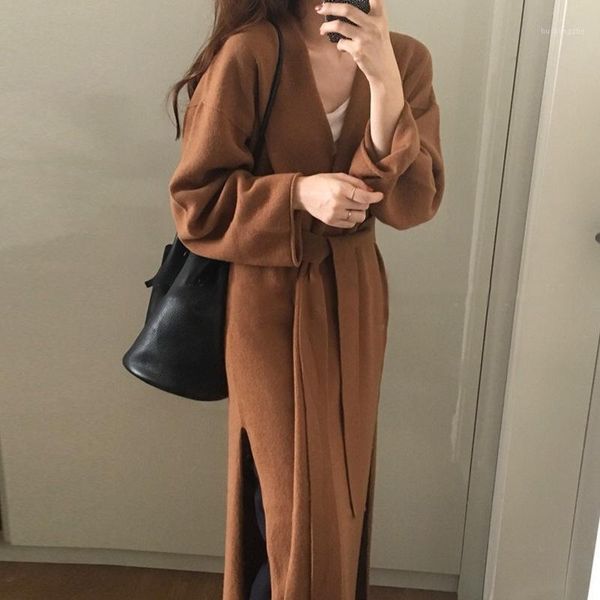 fall 2020 women knitting kimono cardigan with belt sweater v neck long dress coat woman korean fashion casual harajuku p511, White
fall 2020 women knitting kimono cardigan with belt sweater v neck long dress coat woman korean fashion casual harajuku p511, White