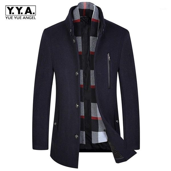 men's wool & blends classic autumn winter thick coat lapel collar casual business men scarf woolen sobretudo long jacket slim fit trenc, Black
men's wool & blends classic autumn winter thick coat lapel collar casual business men scarf woolen sobretudo long jacket slim fit trenc, Black
