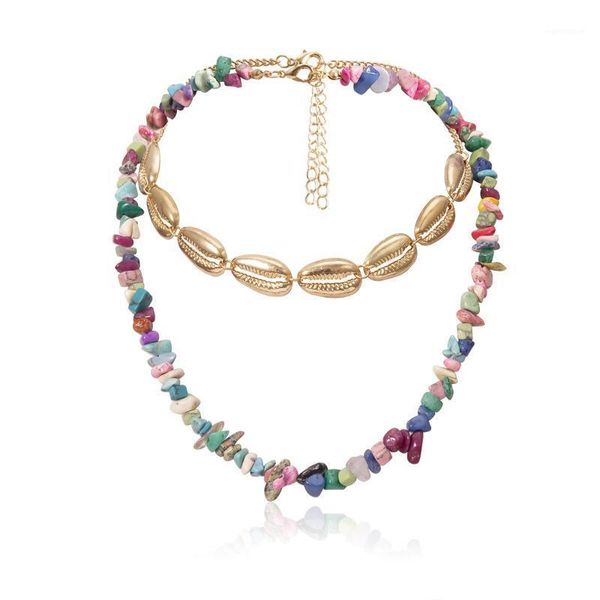 New style Jewelry Personality Colour irregular original Stone Decoration female Creative Ocean Wind Shell geometric necklace1, Golden;silver
New style Jewelry Personality Colour irregular original Stone Decoration female Creative Ocean Wind Shell geometric necklace1, Golden;silver