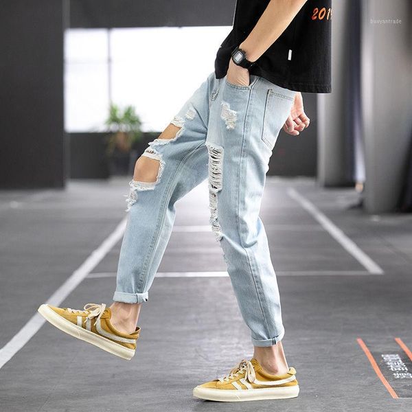 men's jeans 2021 korean version of harajuku students summer hole cowboy male loose straight tide brand trend harlan nine points pants1, Blue
men's jeans 2021 korean version of harajuku students summer hole cowboy male loose straight tide brand trend harlan nine points pants1, Blue
