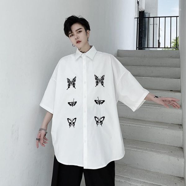 ewq / men's wear ins personalized male's thin style summer shirt butterfly embroidery loose short sleeve simple new 9y24541, White;black
ewq / men's wear ins personalized male's thin style summer shirt butterfly embroidery loose short sleeve simple new 9y24541, White;black