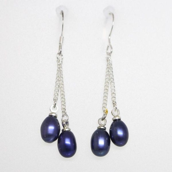 beauty 6mmx8mm teardrop shape pearl 2beads drop dangle hook earring 1.8inches blue black choose, Silver
beauty 6mmx8mm teardrop shape pearl 2beads drop dangle hook earring 1.8inches blue black choose, Silver