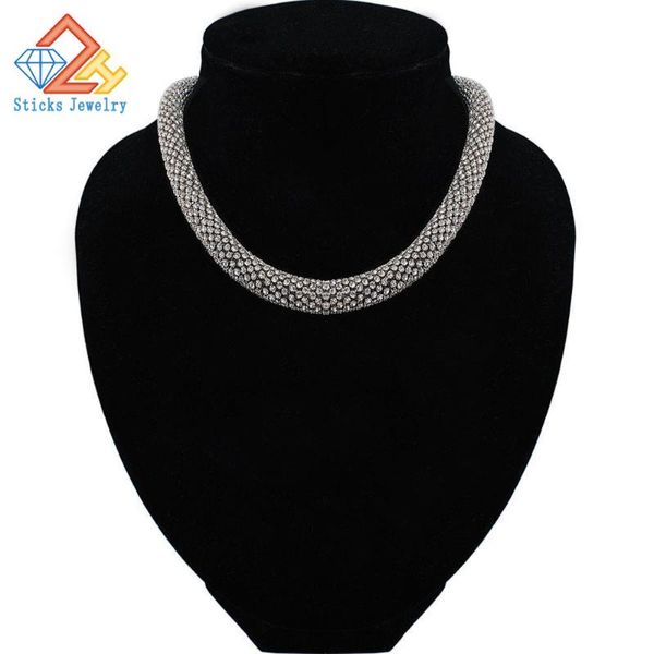 creative women fashion necklace rhinestone statement twining necklace for women party wedding, Silver
creative women fashion necklace rhinestone statement twining necklace for women party wedding, Silver