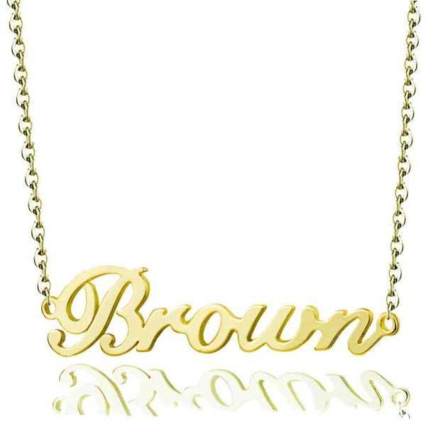 pendant necklaces gold color name necklace brown family ized cursive nameplate handmade birthday gift, Silver
pendant necklaces gold color name necklace brown family ized cursive nameplate handmade birthday gift, Silver
