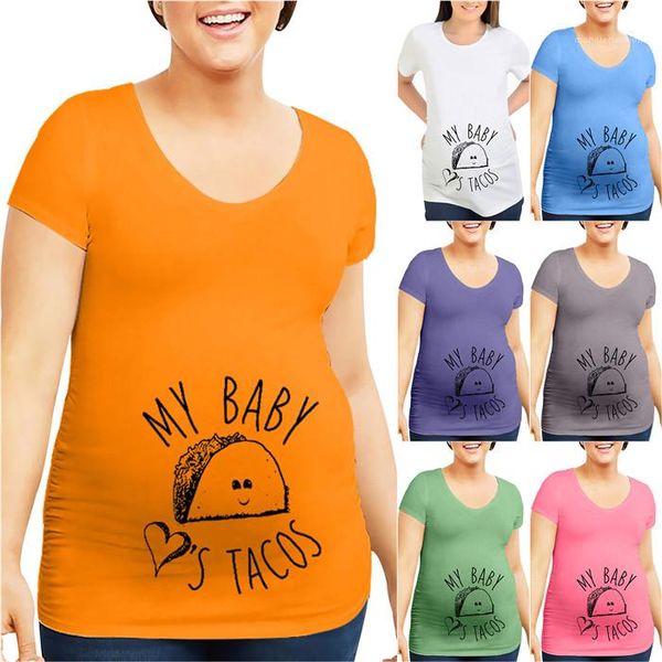 shirts letter pattern loose short sleeve casual cute maternity clothes pregnant woman t, White
shirts letter pattern loose short sleeve casual cute maternity clothes pregnant woman t, White
