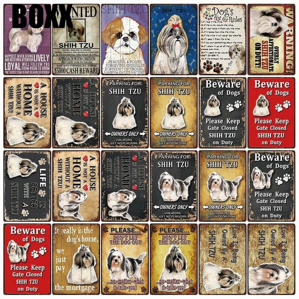 pet dogs rules warning better life with shih tzu metal sign home decor bar wall art painting 20*30 cm size
pet dogs rules warning better life with shih tzu metal sign home decor bar wall art painting 20*30 cm size