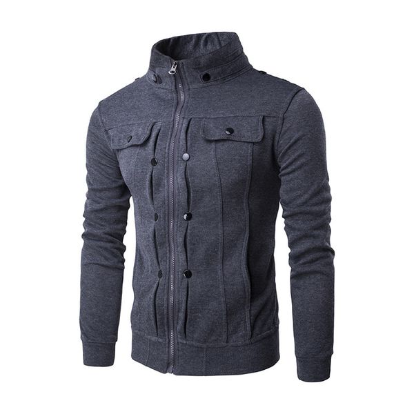 casacos casuais dos homens cor slida com zper jaqueta masculina casual gola casaco de algodo cardigan boto fino ajuste outerwear outono, Black;brown
casacos casuais dos homens cor slida com zper jaqueta masculina casual gola casaco de algodo cardigan boto fino ajuste outerwear outono, Black;brown