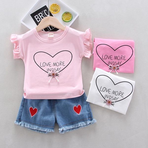 love baby girls clothes sets summer newborn girls +jeans shorts 2pcs for infant clothing outfits, White
love baby girls clothes sets summer newborn girls +jeans shorts 2pcs for infant clothing outfits, White