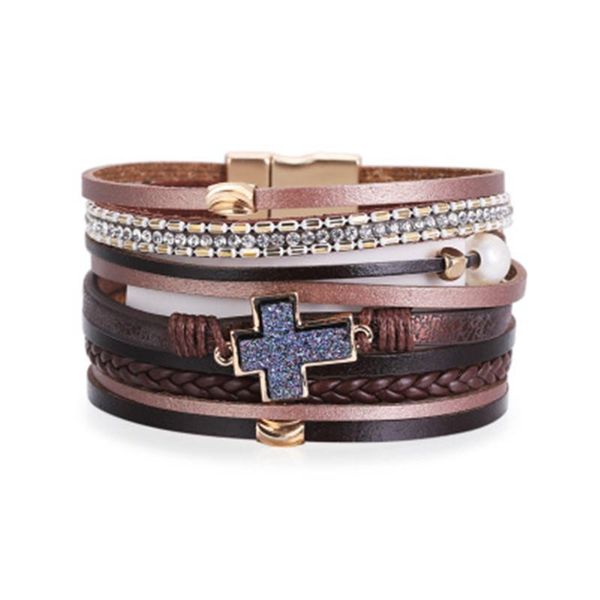 charm bracelets selling jewelry bohemian multilayer bracelet woven leather cross inlaid pearl, Golden;silver
charm bracelets selling jewelry bohemian multilayer bracelet woven leather cross inlaid pearl, Golden;silver