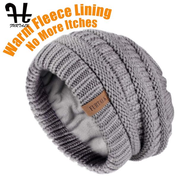 furtalk beanie winter hats for women knitted slouchy beanie hat with velvet ladies warm winter cap korean red black yellow cap 201215, Blue;gray
furtalk beanie winter hats for women knitted slouchy beanie hat with velvet ladies warm winter cap korean red black yellow cap 201215, Blue;gray