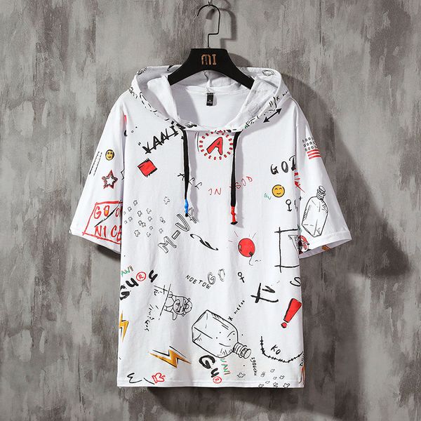 2021 new mens tees summer print short sleeve with hooded t shirt hip hop streetwear sports wear tshirt puvj, White;black
2021 new mens tees summer print short sleeve with hooded t shirt hip hop streetwear sports wear tshirt puvj, White;black