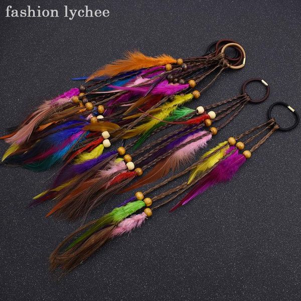 fashion lychee bohemian dreadlock beads colorful feather elastic ring long pendant women hair extensions tools, Golden;silver
fashion lychee bohemian dreadlock beads colorful feather elastic ring long pendant women hair extensions tools, Golden;silver