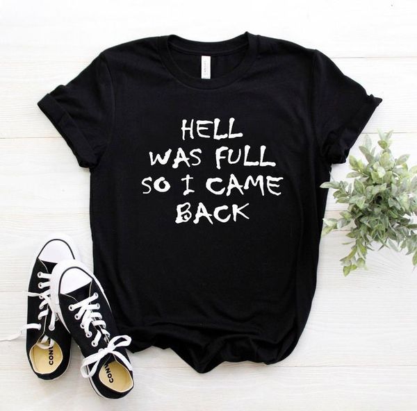 hell was full so i came back letter print t shirt women short sleeve o neck loose tshirt summer women tee shirt clothes, White
hell was full so i came back letter print t shirt women short sleeve o neck loose tshirt summer women tee shirt clothes, White