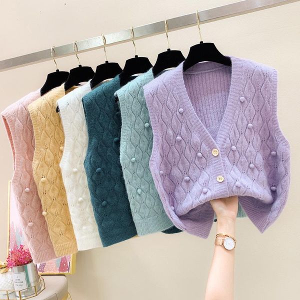 spring autumn wool sweater vest women v-neck knitted vest female casual tank sleeveless twist knit cardigans jackets, White
spring autumn wool sweater vest women v-neck knitted vest female casual tank sleeveless twist knit cardigans jackets, White
