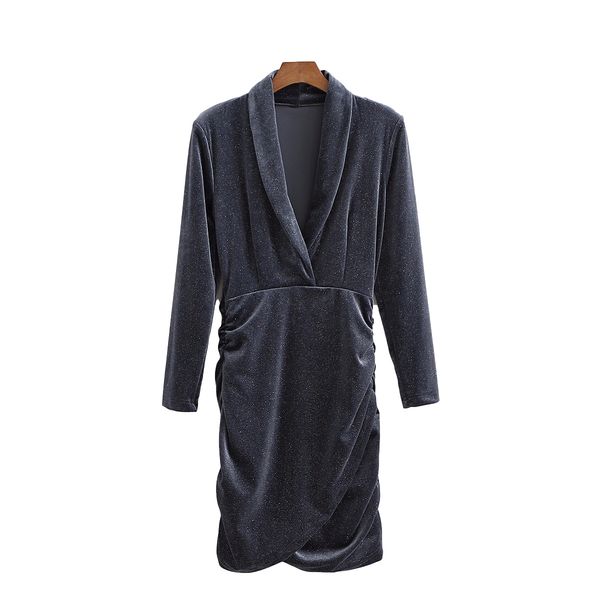2021 new elegant feminine sweet v-neck dressed fashion ladies draped mini dresses of velvet solid fine women 4q9j, Black;gray
2021 new elegant feminine sweet v-neck dressed fashion ladies draped mini dresses of velvet solid fine women 4q9j, Black;gray