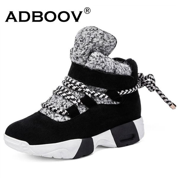 adboov high women sneakers plus size 35-43 suede genuine leather ankle boots warm winter shoes woman snow boots y200424, Black
adboov high women sneakers plus size 35-43 suede genuine leather ankle boots warm winter shoes woman snow boots y200424, Black