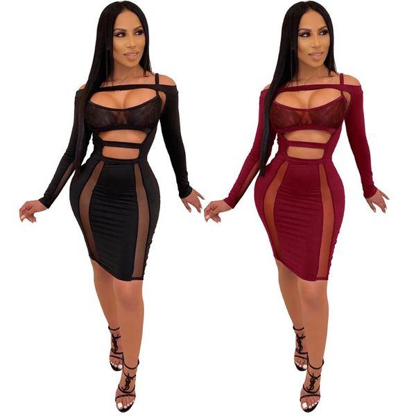 sheer mesh patchwork see through mini dress women off shoulder hollow out bodycon night club wear party women dress outfits, Black;gray
sheer mesh patchwork see through mini dress women off shoulder hollow out bodycon night club wear party women dress outfits, Black;gray