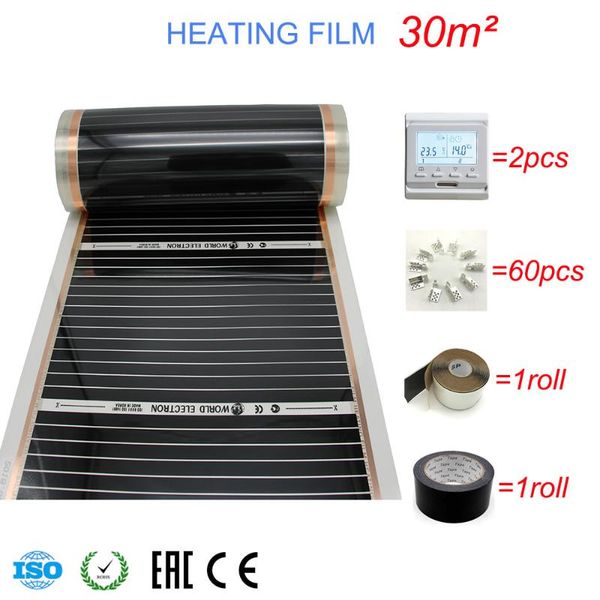 30m2 infrared under floor heating film, 220wt/square meter, floor heating film with accessories for room warm
30m2 infrared under floor heating film, 220wt/square meter, floor heating film with accessories for room warm