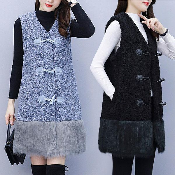 women's vests vest fall / winter 2021 small lambs hairpin looks thin and large thickened warm coat, Black;white
women's vests vest fall / winter 2021 small lambs hairpin looks thin and large thickened warm coat, Black;white