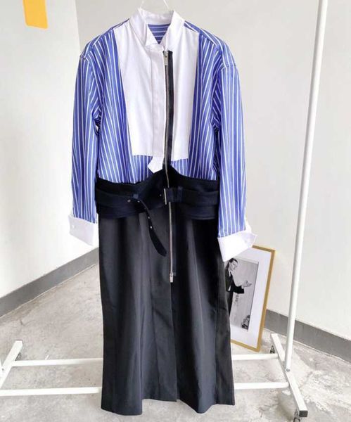 casual dresses 2021 blue white striped print midi dress front zipper cool patchwork long sleeves office women, Black;gray
casual dresses 2021 blue white striped print midi dress front zipper cool patchwork long sleeves office women, Black;gray