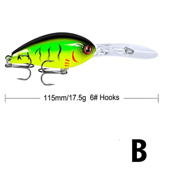 1pcs laser wobbler fishing lure 115mm 17.5g artificial hard baits crankbait 3d eyes jerkbait for bass carp jlltfh
1pcs laser wobbler fishing lure 115mm 17.5g artificial hard baits crankbait 3d eyes jerkbait for bass carp jlltfh