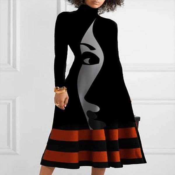 autumn and winter women fashion elegant printed turtleneck long sleeve dress woman dress undefined for women red, Black;gray
autumn and winter women fashion elegant printed turtleneck long sleeve dress woman dress undefined for women red, Black;gray