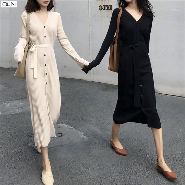 dress summer oln korean spring french retro single-breasted lace knit cardigan long dress new arrival vestidos1, Black;gray
dress summer oln korean spring french retro single-breasted lace knit cardigan long dress new arrival vestidos1, Black;gray