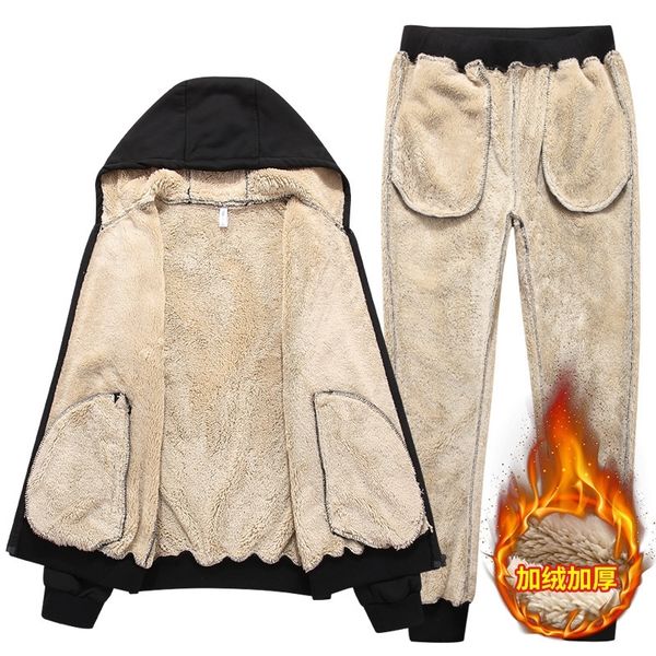 winter thick men casual tracksuit sportswear zipper mens hooded sets jackets+pants warm plus velvet sports suit 2pcs solid color 201204, Gray
winter thick men casual tracksuit sportswear zipper mens hooded sets jackets+pants warm plus velvet sports suit 2pcs solid color 201204, Gray