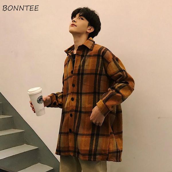men shirts plaid turn-down collar long sleeve leisure mens retro daily outwear chic trendy all-match korean style loose ulzzang, White;black
men shirts plaid turn-down collar long sleeve leisure mens retro daily outwear chic trendy all-match korean style loose ulzzang, White;black