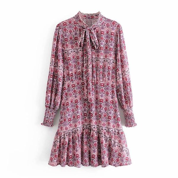 elegant women geometric floral print dresses 2021 fashion ladies ruffles bow stand collar dress vintage female chic vestidos, Black;gray
elegant women geometric floral print dresses 2021 fashion ladies ruffles bow stand collar dress vintage female chic vestidos, Black;gray