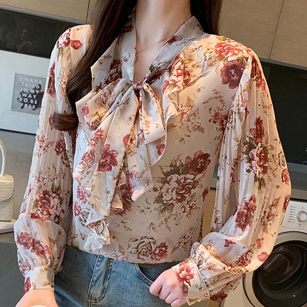 long sleeve ruffles v-neck print chiffon blouse blusa blouse women blusas mujer de moda 2020 womens and blouses d818, White
long sleeve ruffles v-neck print chiffon blouse blusa blouse women blusas mujer de moda 2020 womens and blouses d818, White