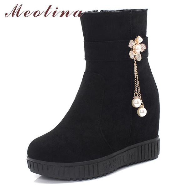 boots meotina autumn ankle women crystal height increasing high heel short pearl zipper shoes ladies winter big size 33-43, Black
boots meotina autumn ankle women crystal height increasing high heel short pearl zipper shoes ladies winter big size 33-43, Black