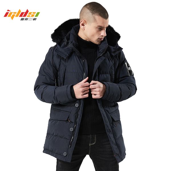 men thick winter jacket and coats new 2019 casual fur collar fashion winter cotton coat men outerwear warm slim fit down parkas, Black
men thick winter jacket and coats new 2019 casual fur collar fashion winter cotton coat men outerwear warm slim fit down parkas, Black