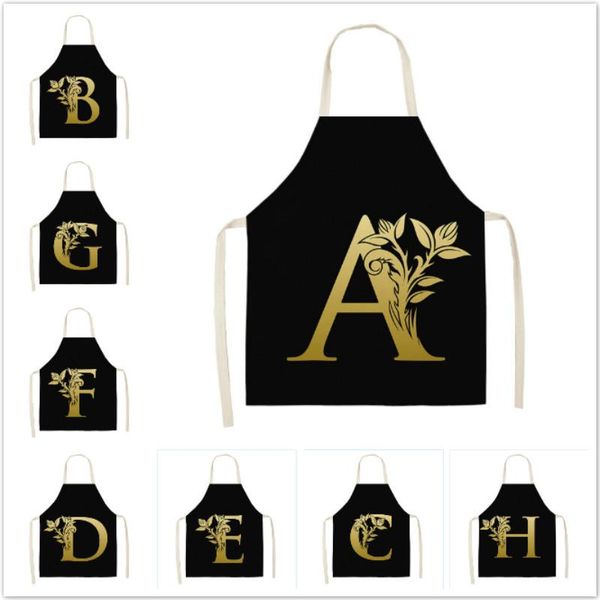 aprons gold letter alphabet pattern kitchen apron for woman sleeveless cotton linen cooking home cleaning tools 2 size
aprons gold letter alphabet pattern kitchen apron for woman sleeveless cotton linen cooking home cleaning tools 2 size
