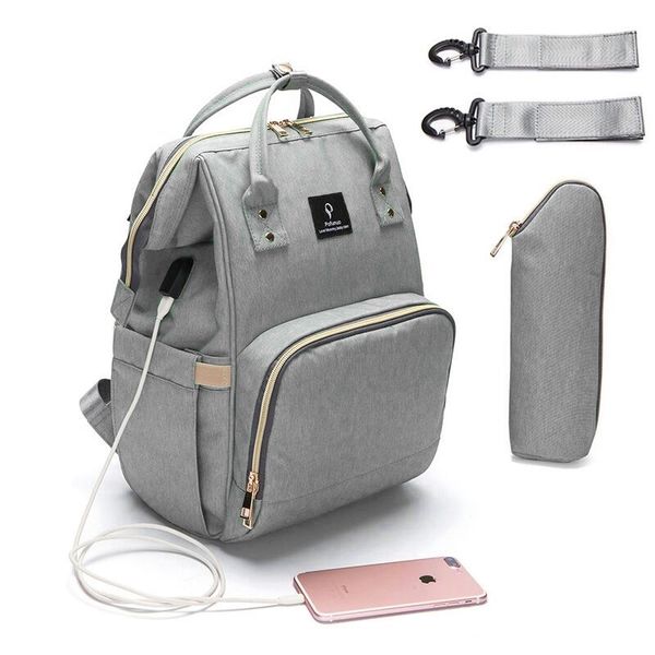 diaper bag usb large capacity nappy bag waterproof maternity travel backpack designer nursing bags baby care stroller handbags y200107