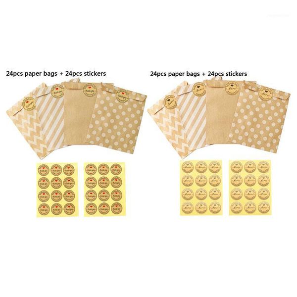 gift wrap 24 stickers+24 pcs kraft paper bags treat candy one time bag environmental protection polka dot festival party favors bag1
gift wrap 24 stickers+24 pcs kraft paper bags treat candy one time bag environmental protection polka dot festival party favors bag1