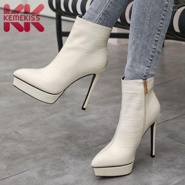 boots kemekiss women high heel real leather thin platform ankle fashion winter shoes woman size 33-401, Black
boots kemekiss women high heel real leather thin platform ankle fashion winter shoes woman size 33-401, Black