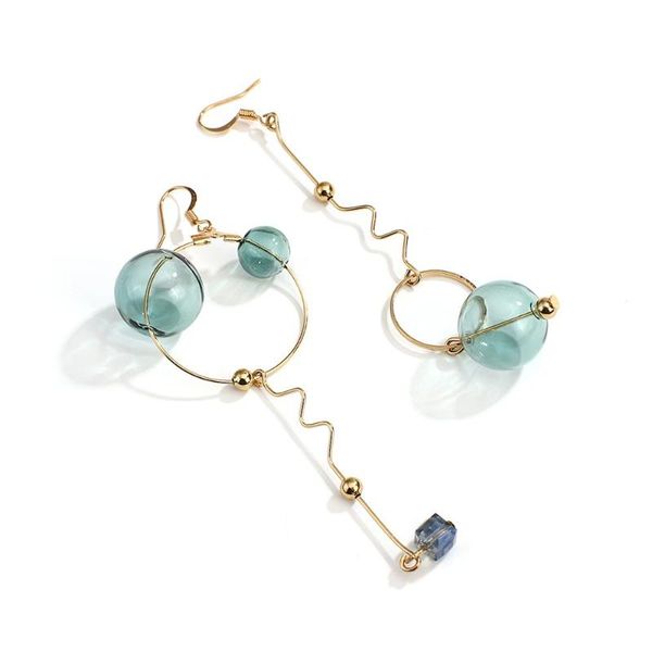 aensoa unique design vintage dark green glass ball circle dangle long earrings for women 2021 asymmetric bubble korean earrings, Silver
aensoa unique design vintage dark green glass ball circle dangle long earrings for women 2021 asymmetric bubble korean earrings, Silver