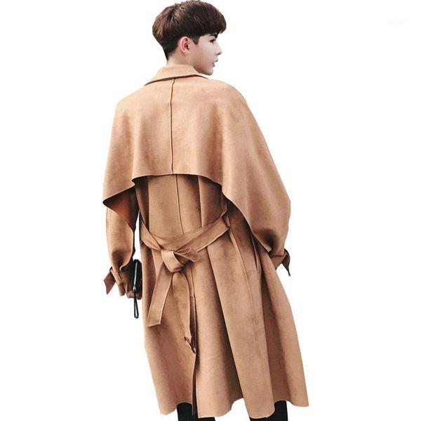 men's trench coats 2021 long personality loose man extra cloak european and american coat tide lapel windbreaker1, Tan;black
men's trench coats 2021 long personality loose man extra cloak european and american coat tide lapel windbreaker1, Tan;black