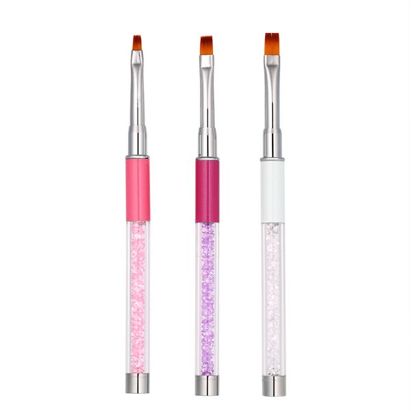 3pcs nail art uv gel builder brush flat nylon brush head nail art salon pen rhinestone acrylic handle diy nail tools, Yellow
3pcs nail art uv gel builder brush flat nylon brush head nail art salon pen rhinestone acrylic handle diy nail tools, Yellow
