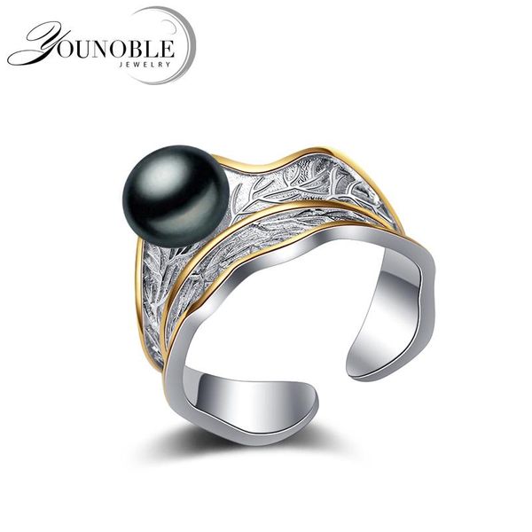 wedding real 925 silver pearl leaf ring adjustable white freshwater pearl ring female engagement gift, Golden;silver
wedding real 925 silver pearl leaf ring adjustable white freshwater pearl ring female engagement gift, Golden;silver