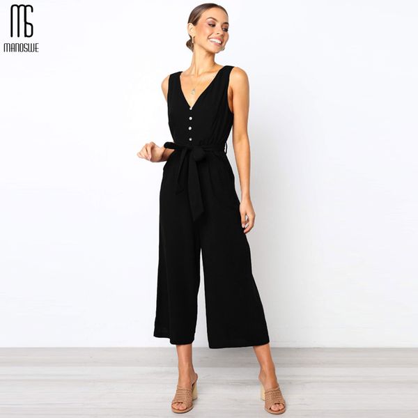 manoswe women casual button v neck black jumpsuit romper summer backless overalls for girls loose long playsuit t200303, Black;white
manoswe women casual button v neck black jumpsuit romper summer backless overalls for girls loose long playsuit t200303, Black;white