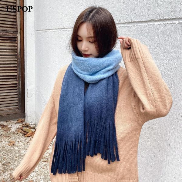 uspop new winter scarf fashion gradient scarves for women tassel scarf female thick warm shawl, Blue;gray
uspop new winter scarf fashion gradient scarves for women tassel scarf female thick warm shawl, Blue;gray