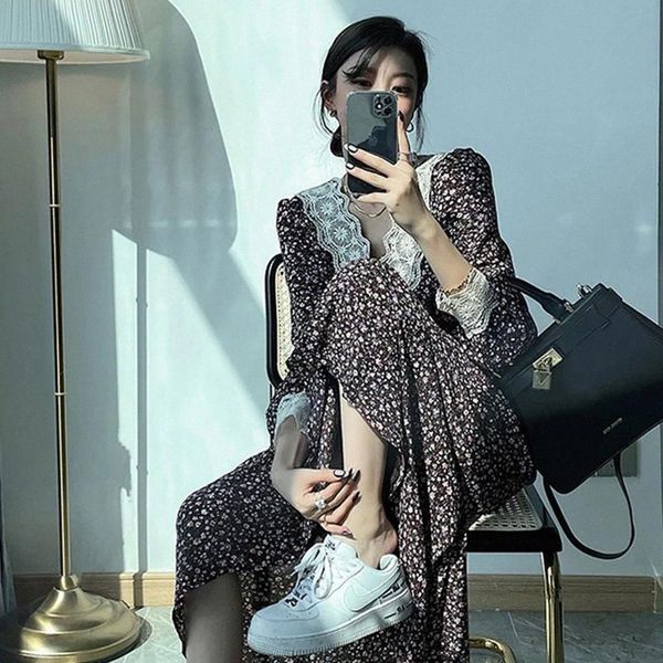 jxmyy lace collar floral dress female spring, autumn and winter 2020 new korean temperament was thin mid-length skirt #ic9g, Black;gray
jxmyy lace collar floral dress female spring, autumn and winter 2020 new korean temperament was thin mid-length skirt #ic9g, Black;gray