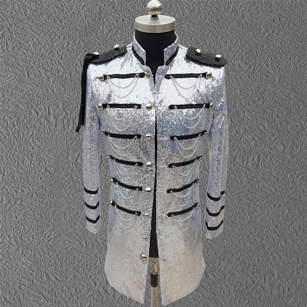black sequins blazer jacket fashion prom wedding dress for singer dancer nightclub performance show super star groom coat, White;black
black sequins blazer jacket fashion prom wedding dress for singer dancer nightclub performance show super star groom coat, White;black
