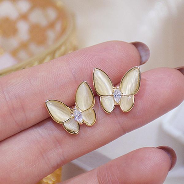 stud advanced opal cute fine butterfly earrings for women designer creativity luxury jewelry s925 needle zircon, Golden;silver
stud advanced opal cute fine butterfly earrings for women designer creativity luxury jewelry s925 needle zircon, Golden;silver