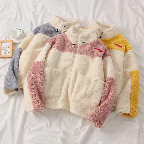 2020 lambswool coats large sizes winter new plus velvet warm women parker patchwork sheepskin coat casual baseball jacket women1, Black
2020 lambswool coats large sizes winter new plus velvet warm women parker patchwork sheepskin coat casual baseball jacket women1, Black