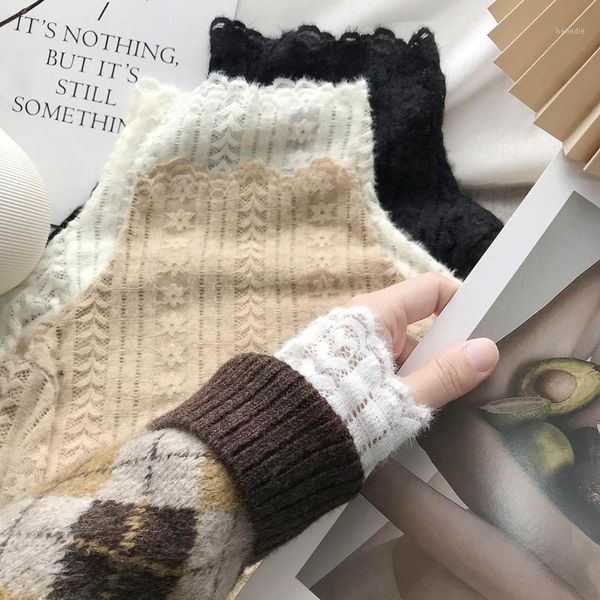 half high collar imitation mink crochet lace bottoming shirt for fall/winter new style velvet western style small shirt, White
half high collar imitation mink crochet lace bottoming shirt for fall/winter new style velvet western style small shirt, White