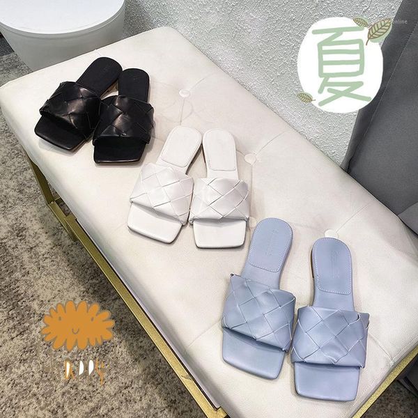 slippers 2021 knitted flat women open toe leather weaving flip flops light blue summer slides shoes woman1, Black
slippers 2021 knitted flat women open toe leather weaving flip flops light blue summer slides shoes woman1, Black