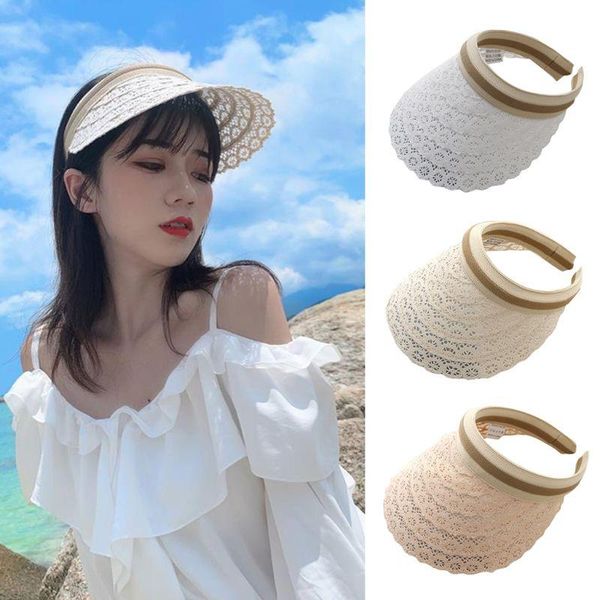 female summer empty sun visor cap hollow floral lace sunscreen beach hat 28gd, Blue;gray
female summer empty sun visor cap hollow floral lace sunscreen beach hat 28gd, Blue;gray